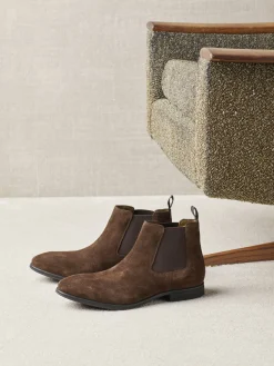 Chelseaboot i semsket skinn