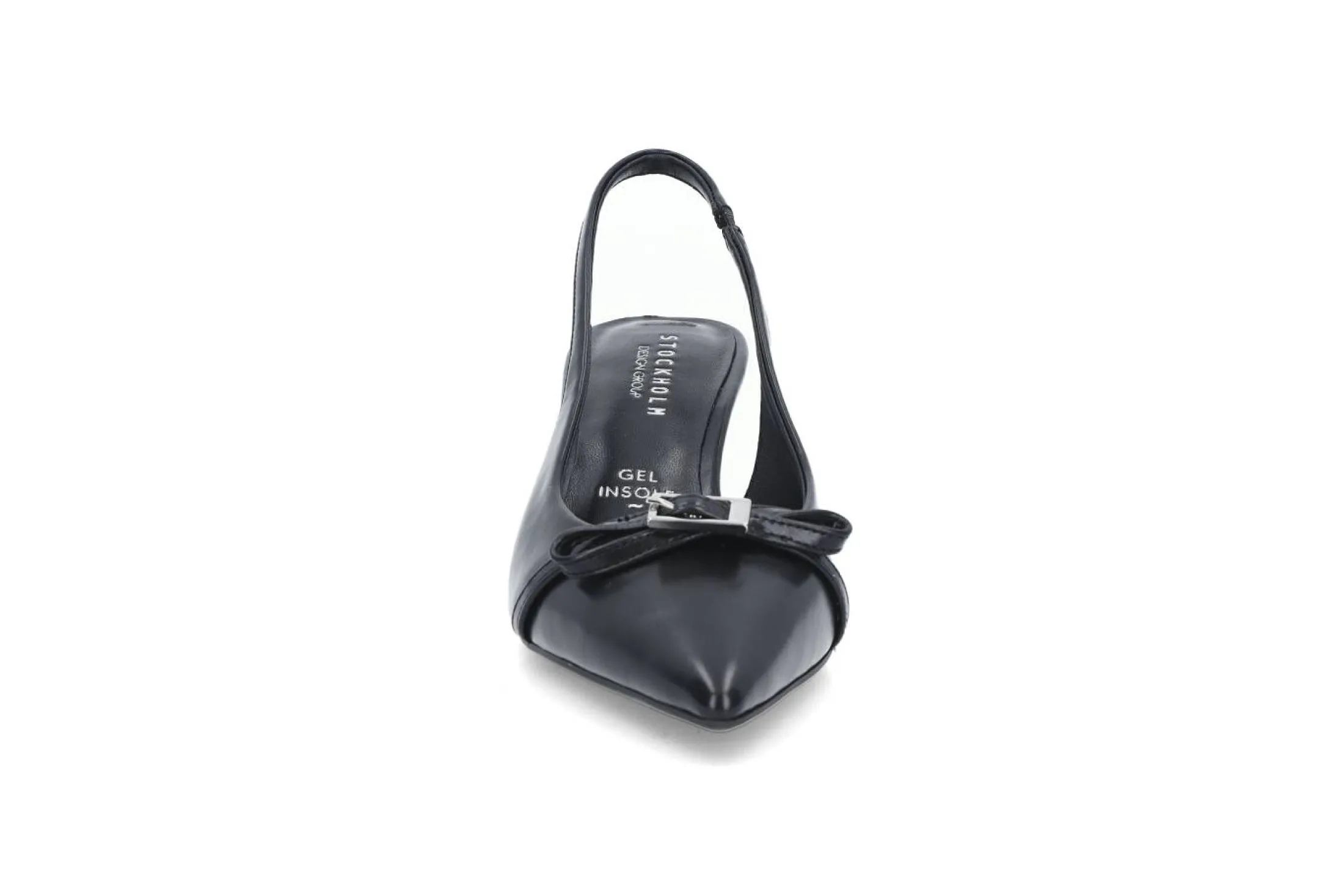 Elegant slingback pumps m/gel & sløyfe