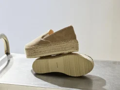 Espadrill i semsket skinn