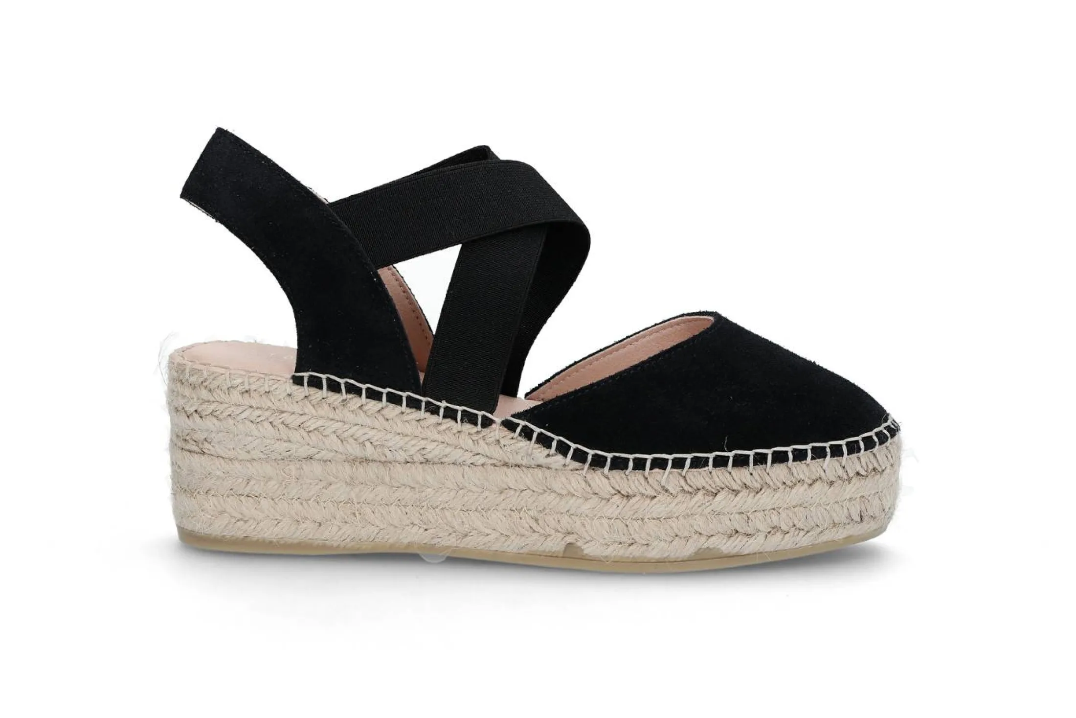 Espadrill i semsket skinn