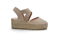 Espadrill i semsket skinn