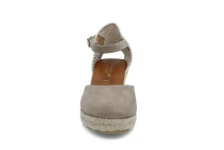 Espadrill i semsket skinn