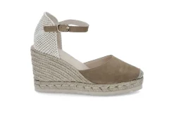 Espadrill i semsket skinn