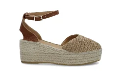 Espadrill med overdel i raffia