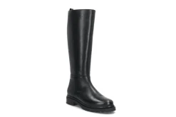 Høye skinnstøvletter m/glidelås