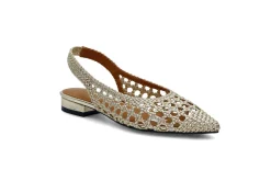 Interlace slingback pumps