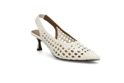 Interlace slingback pumps