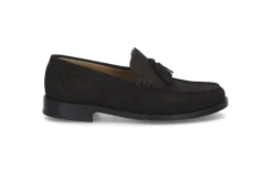 Loafers i semsket skinn