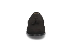 Loafers i semsket skinn