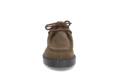 Semsket moc-toe snøresko