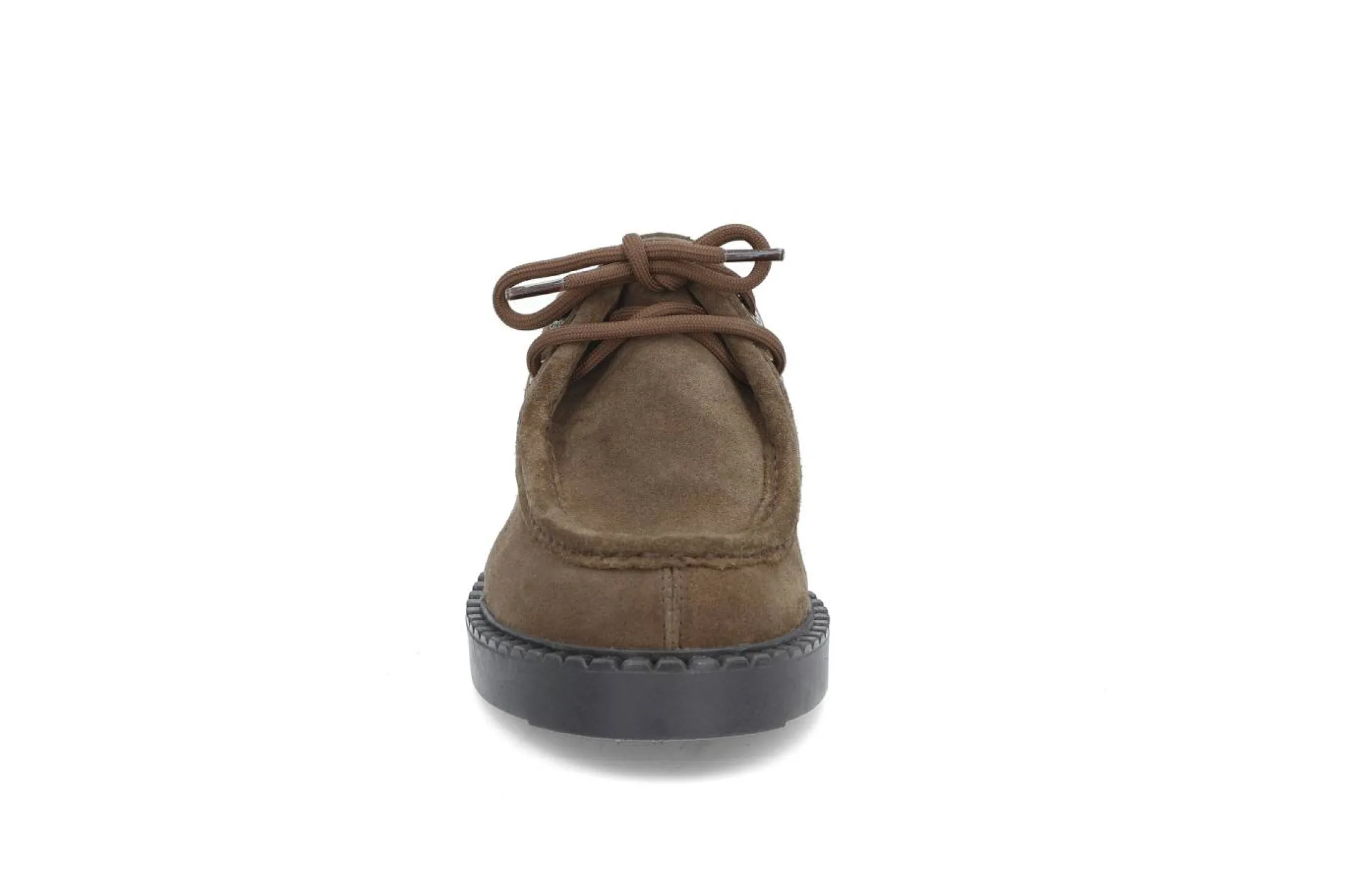 Semsket moc-toe snøresko