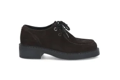Semsket moc-toe snøresko