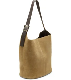 Shopper veske i semsket skinn