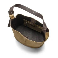 Shopper veske i semsket skinn