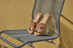 Slip-in sandal i skinn