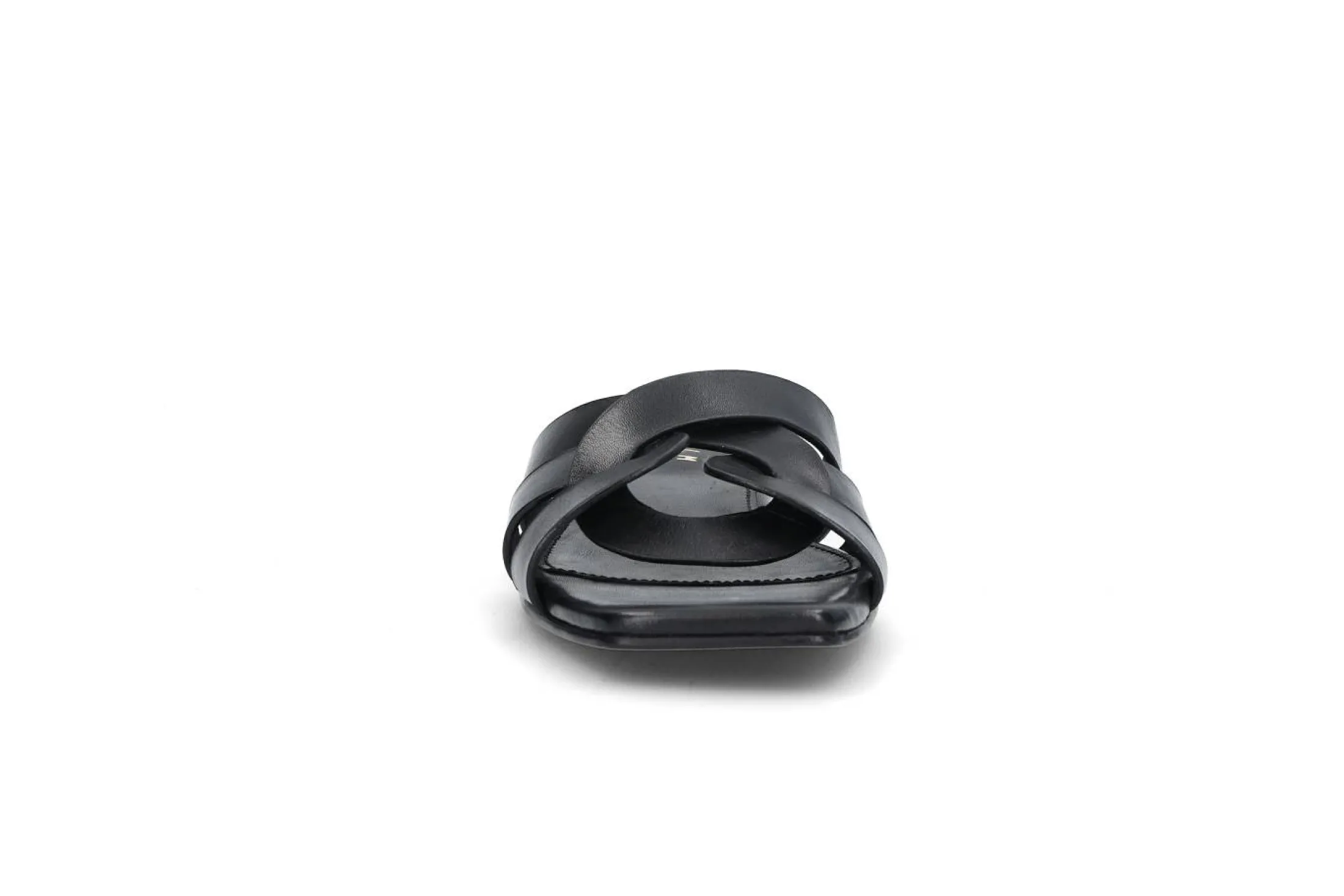 Slip-in skinnsandal