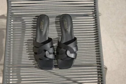 Slip-in skinnsandal