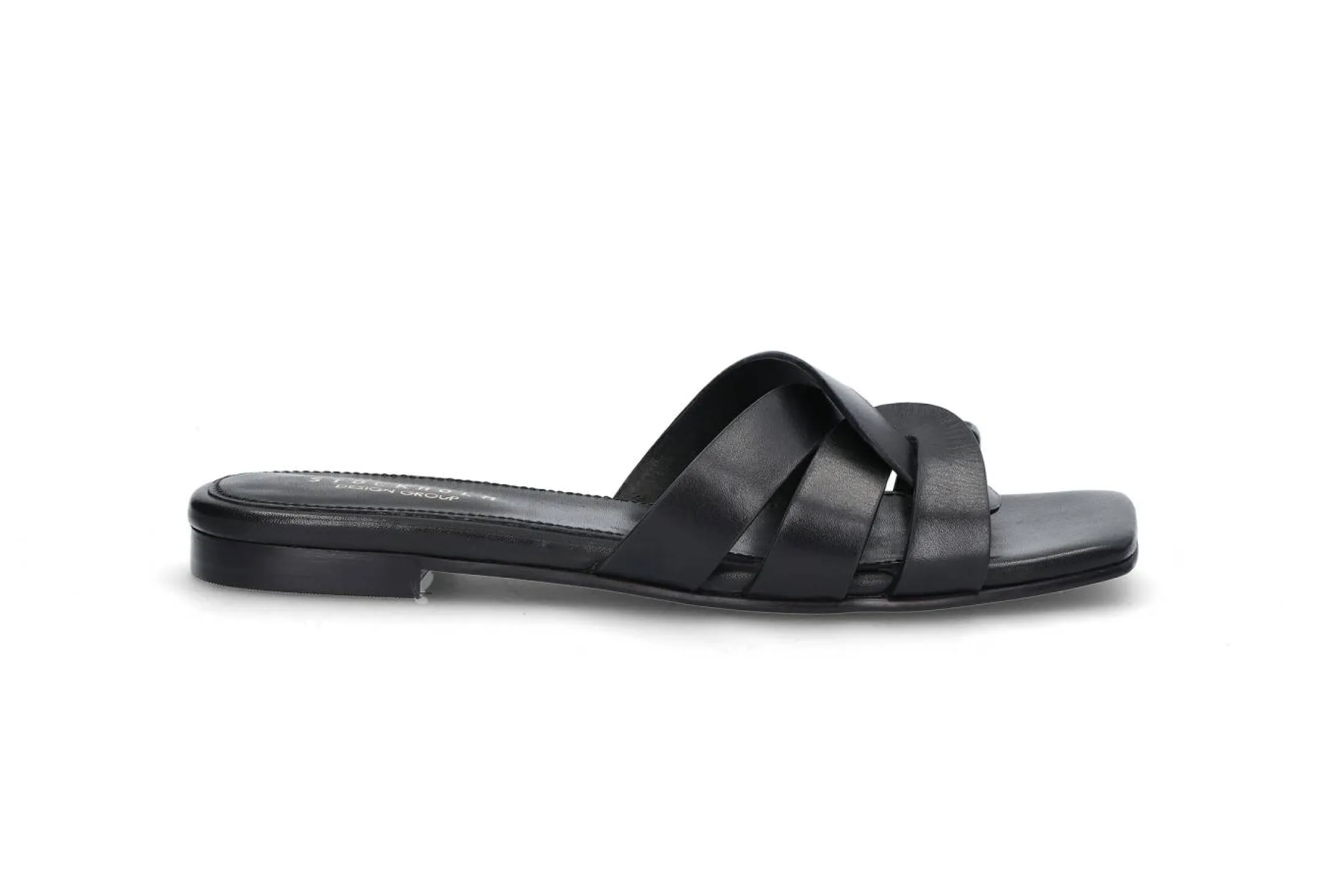 Slip-in skinnsandal
