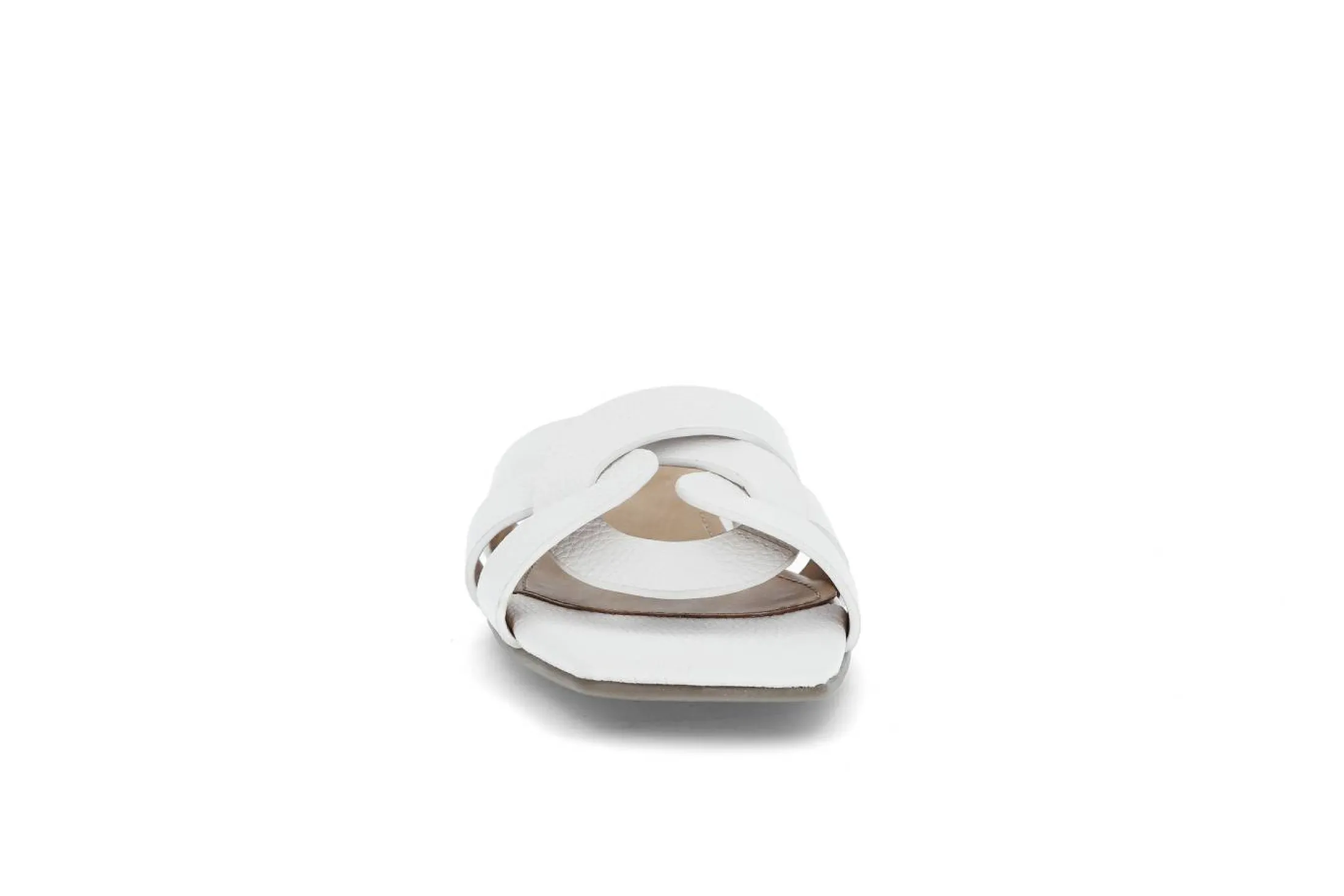 Slip-in skinnsandal