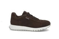 Sporty sneakers i semsket skinn