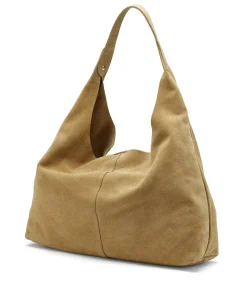 Tote bag i semsket skinn